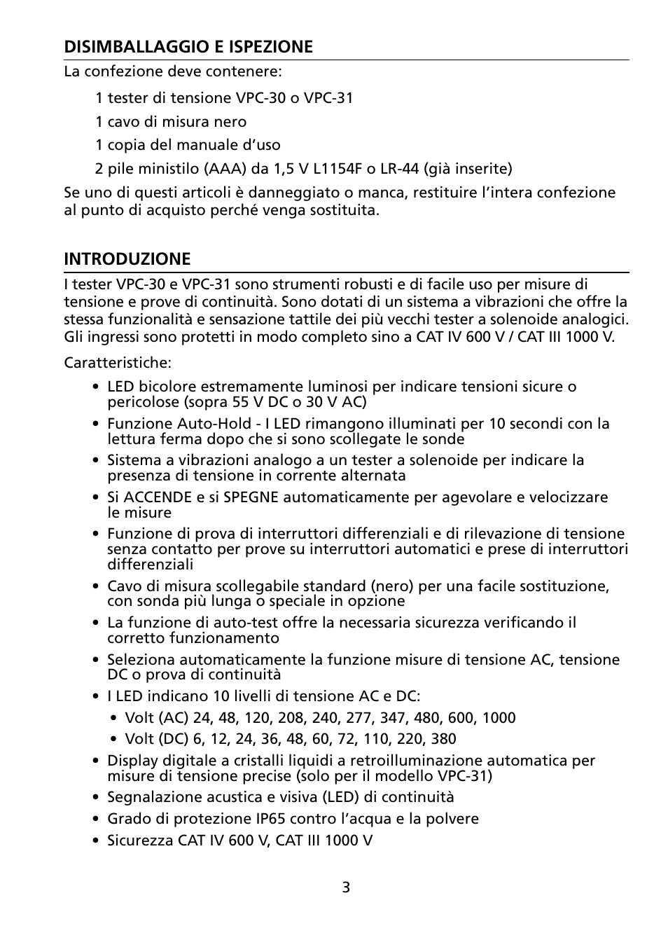 Amprobe VPC-30 VPC-31 Voltage-Continuity User Manual | Page 63 / 96