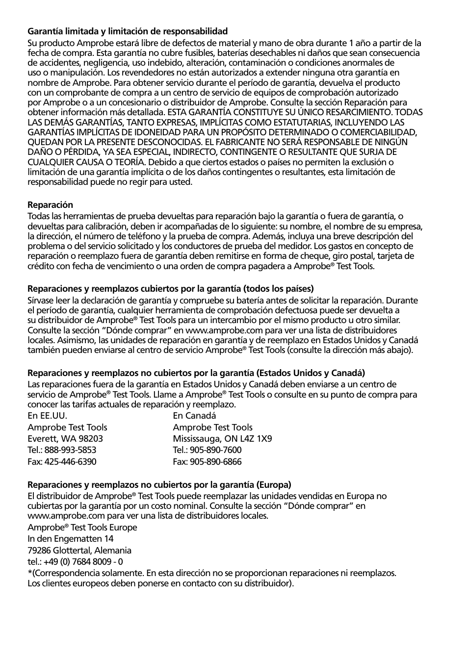 Amprobe VPC-30 VPC-31 Voltage-Continuity User Manual | Page 76 / 96