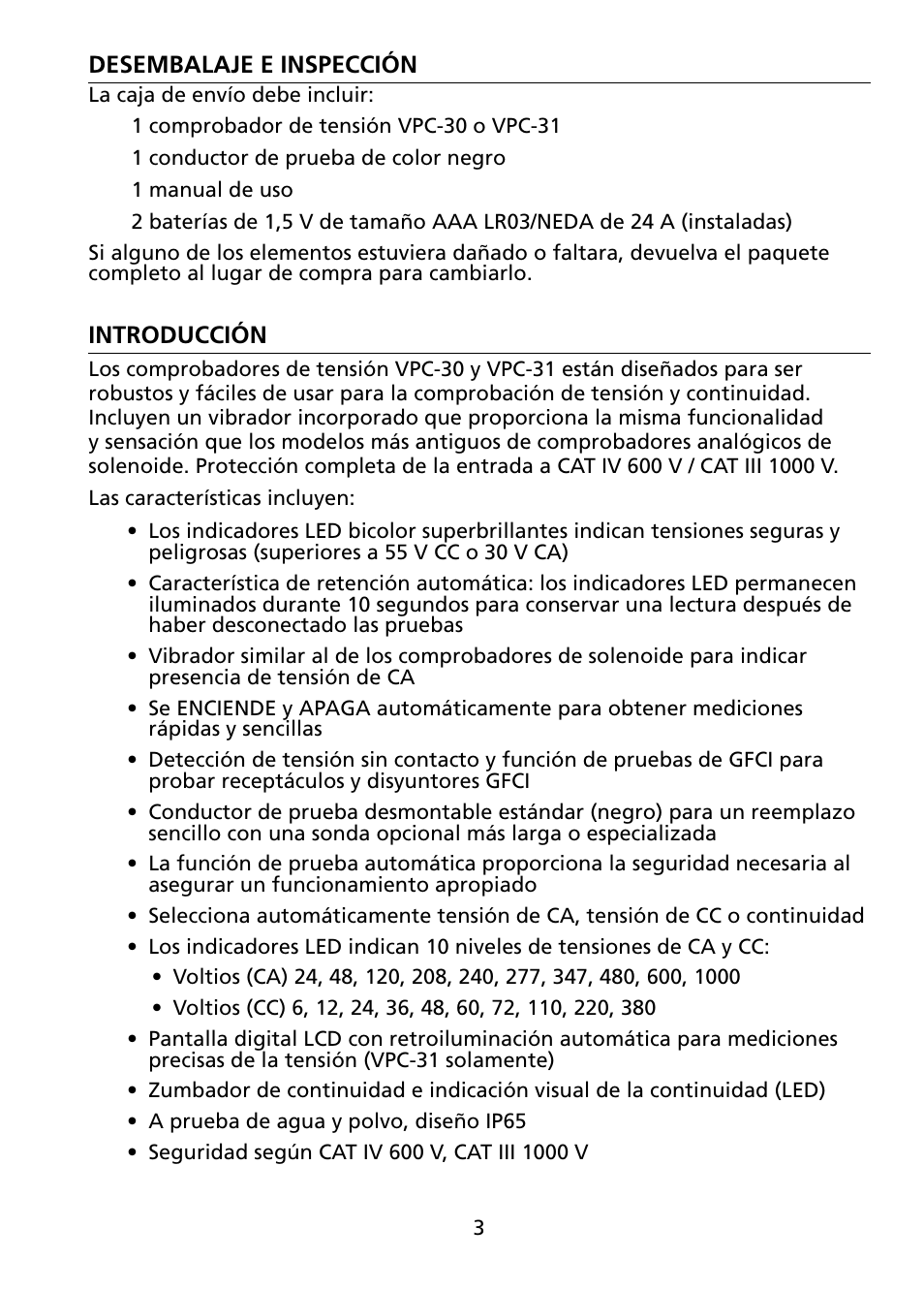 Amprobe VPC-30 VPC-31 Voltage-Continuity User Manual | Page 81 / 96