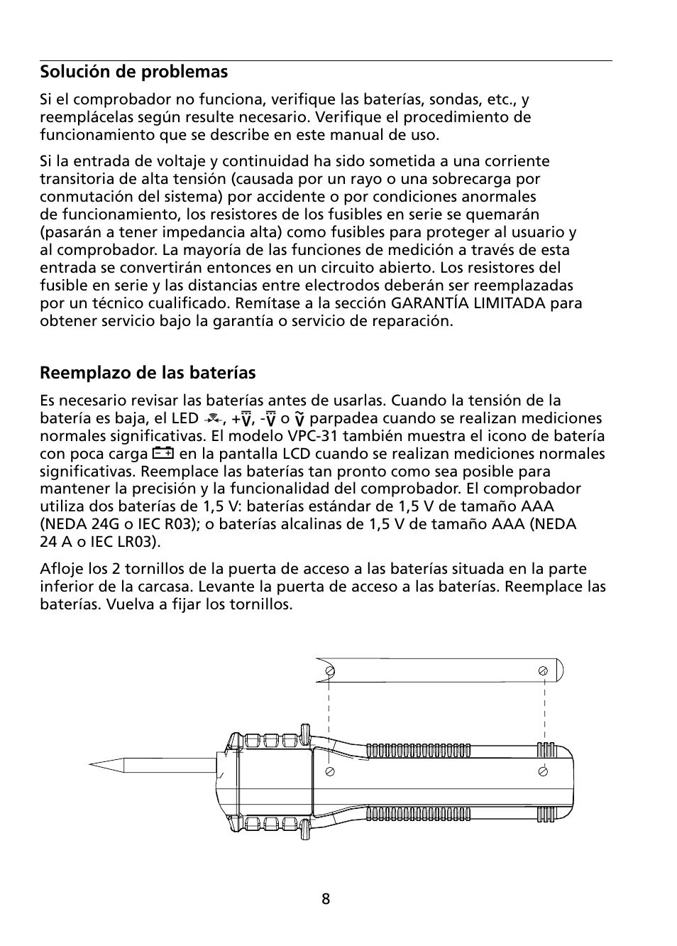 Amprobe VPC-30 VPC-31 Voltage-Continuity User Manual | Page 86 / 96