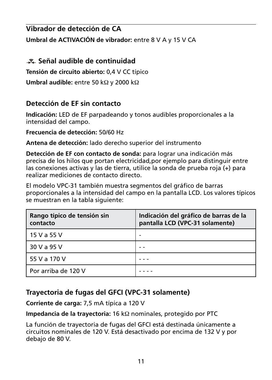 Amprobe VPC-30 VPC-31 Voltage-Continuity User Manual | Page 89 / 96