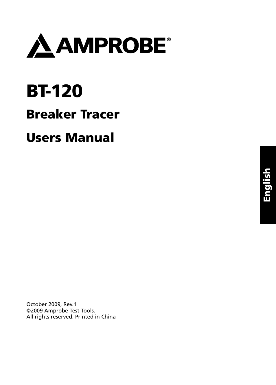 Bt-120, Breaker tracer users manual | Amprobe BT-120 Breaker-Tracer User Manual | Page 2 / 12