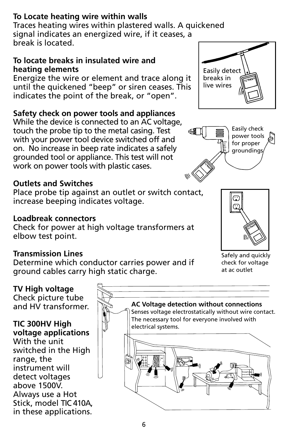 Amprobe TIC300CC TIC-Tracer User Manual | Page 10 / 76