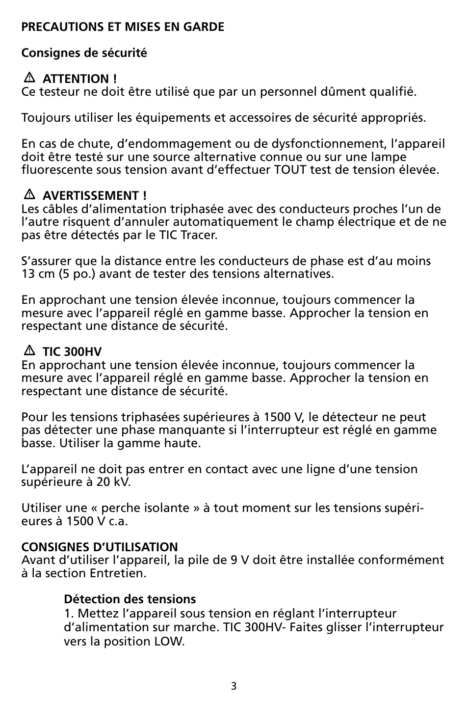 Amprobe TIC300CC TIC-Tracer User Manual | Page 19 / 76