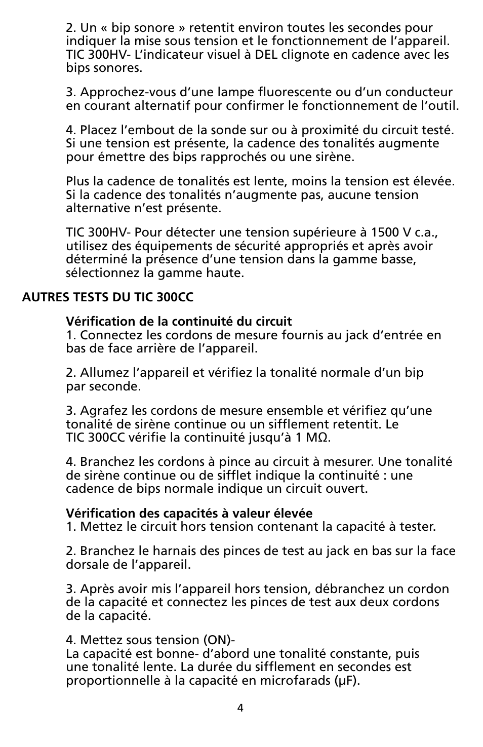 Amprobe TIC300CC TIC-Tracer User Manual | Page 20 / 76