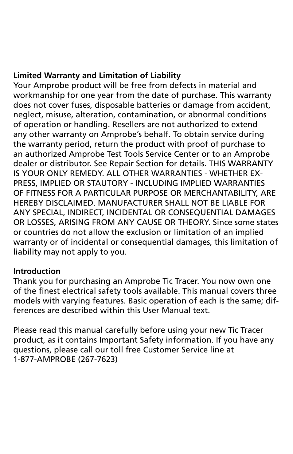 Amprobe TIC300CC TIC-Tracer User Manual | Page 4 / 76