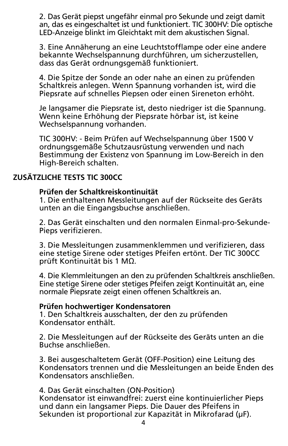 Amprobe TIC300CC TIC-Tracer User Manual | Page 44 / 76