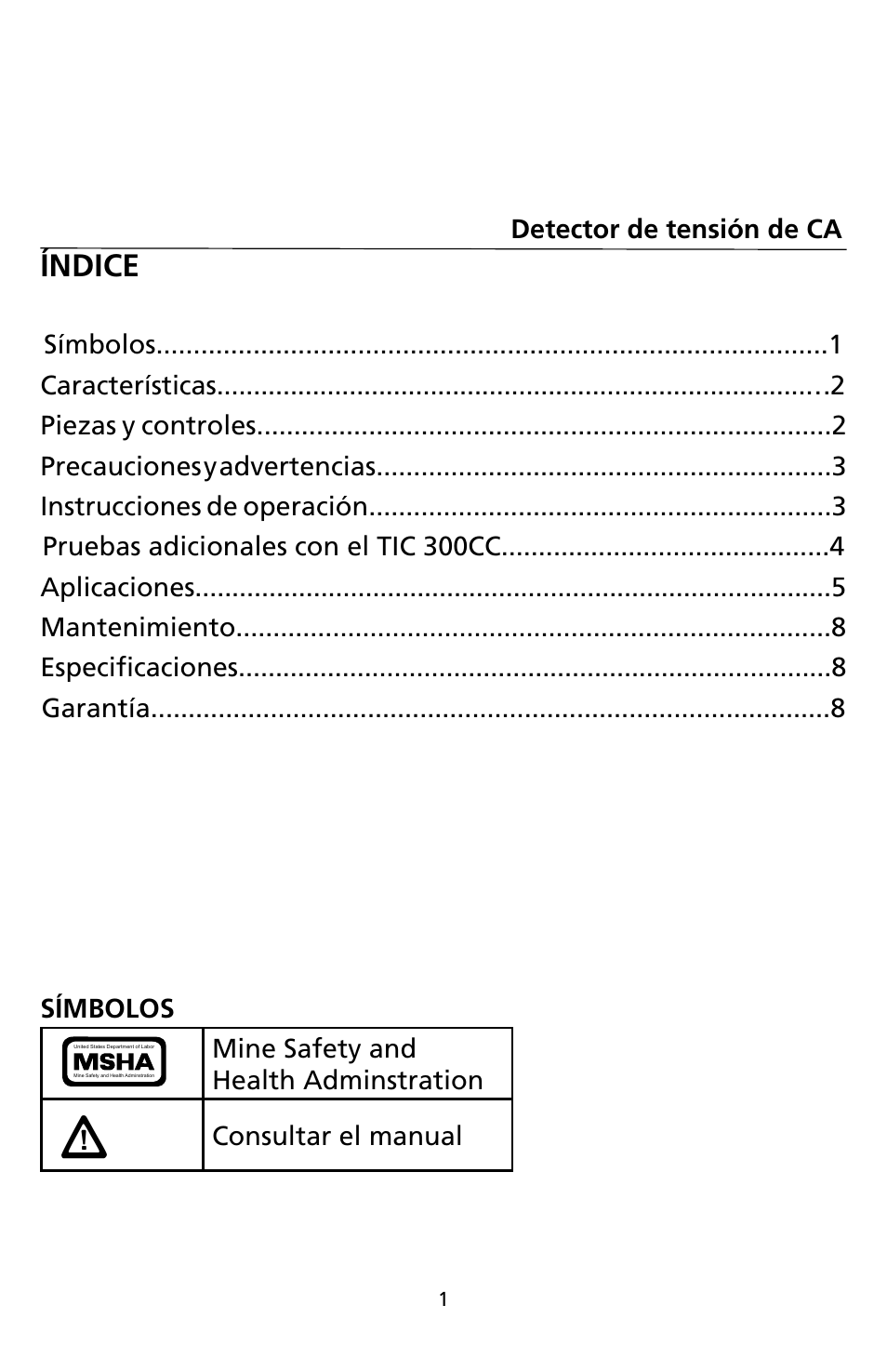 Índice | Amprobe TIC300CC TIC-Tracer User Manual | Page 53 / 76