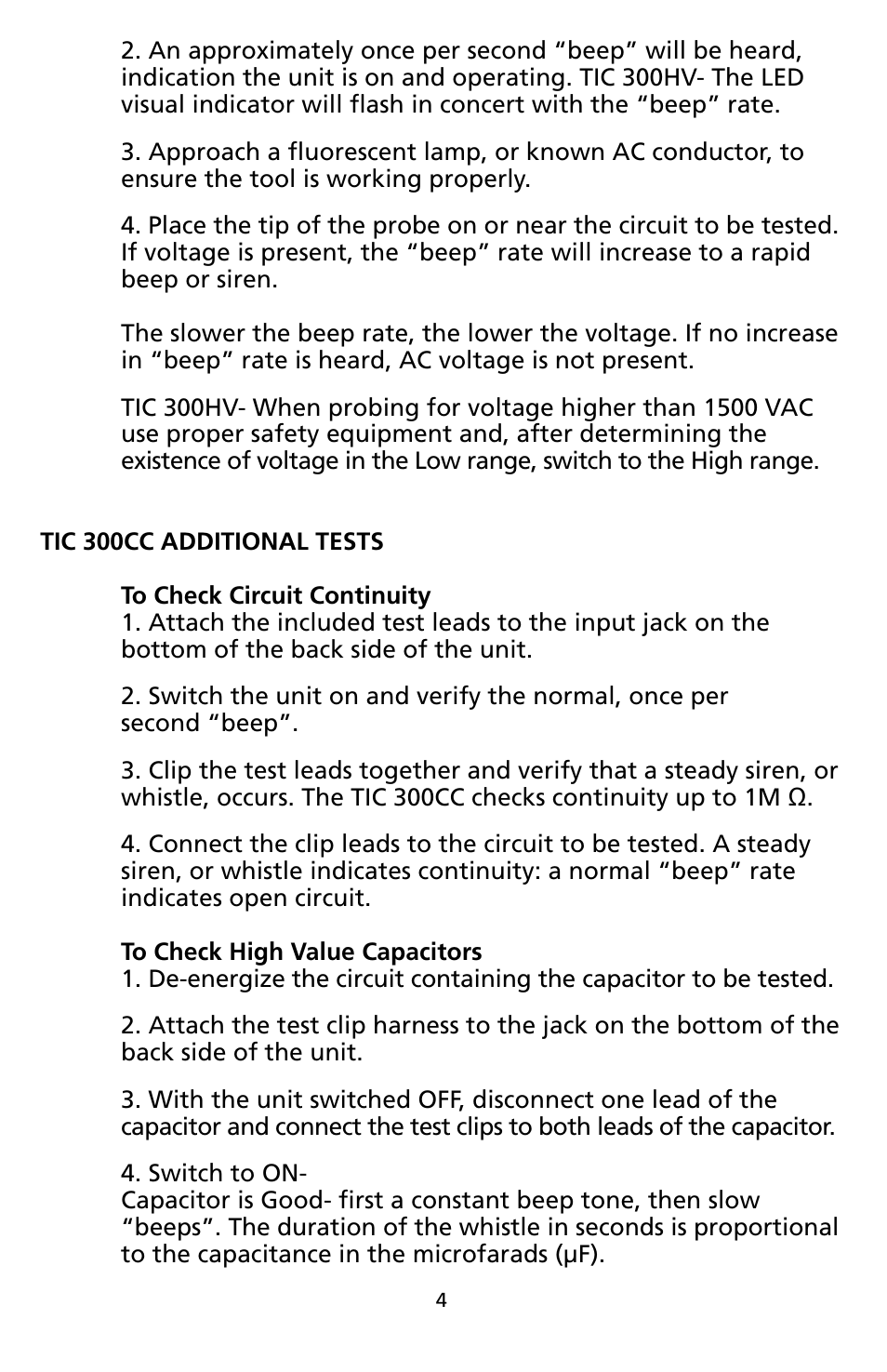 Amprobe TIC300CC TIC-Tracer User Manual | Page 8 / 76