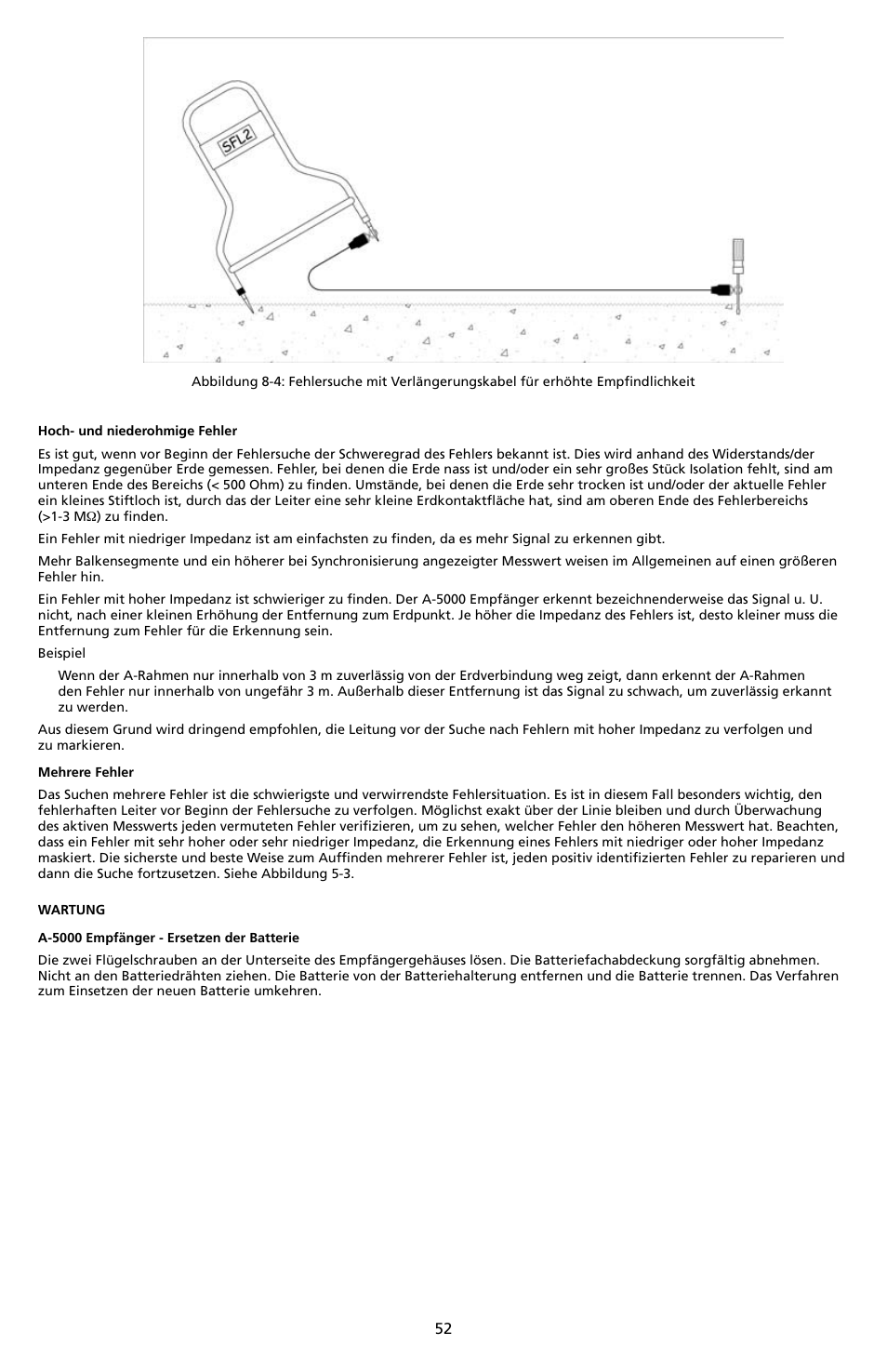 Amprobe A-5000 Sheath Fault Locator User Manual | Page 54 / 110