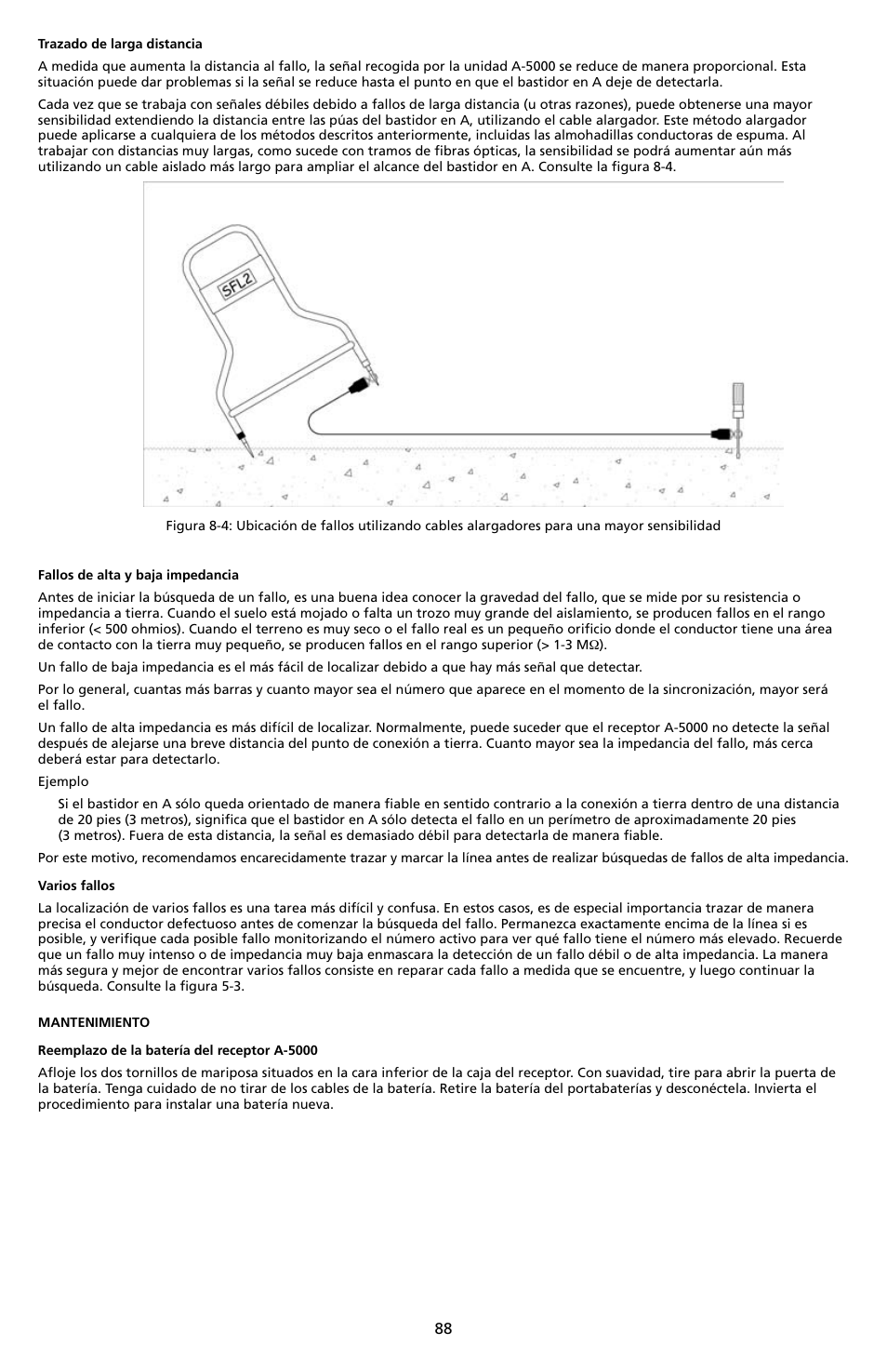 Amprobe A-5000 Sheath Fault Locator User Manual | Page 90 / 110