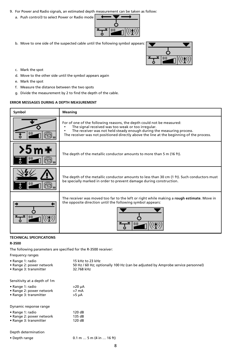Amprobe AT-3500 Underground-Wire-Pipe-Locator User Manual | Page 10 / 88
