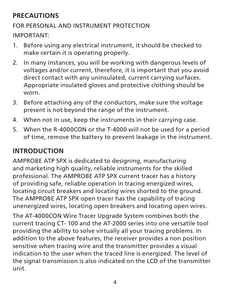 Amprobe AT-4000 Series Advanced-Wire-Tracer User Manual | Page 5 / 31