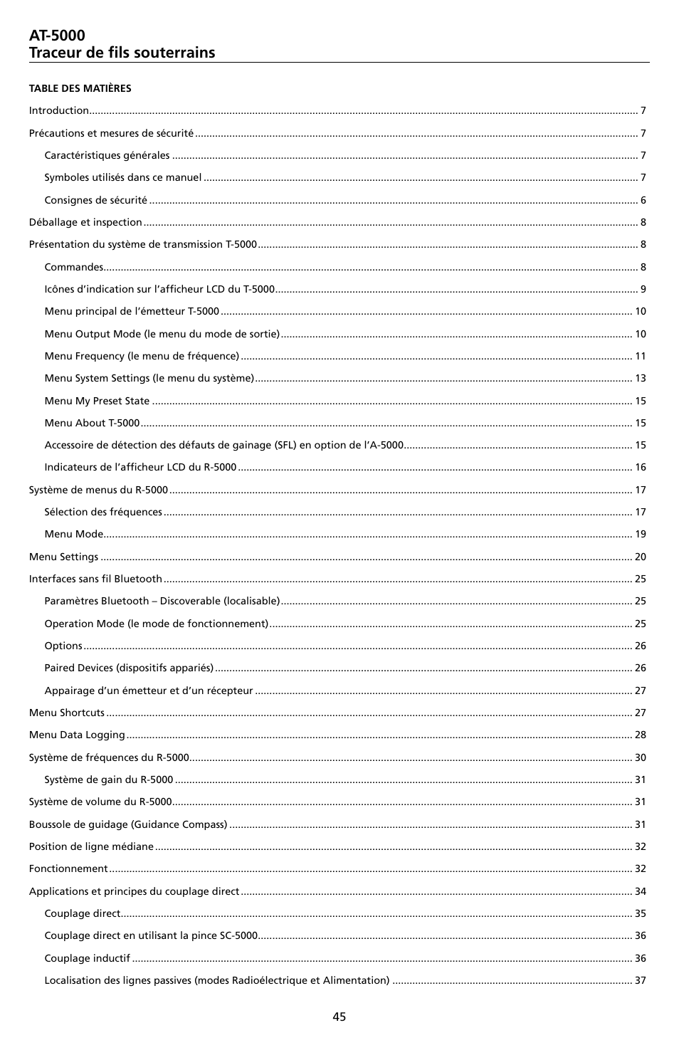 At-5000 traceur de fils souterrains | Amprobe AT-5000 Underground-Wire-Tracer User Manual | Page 47 / 256