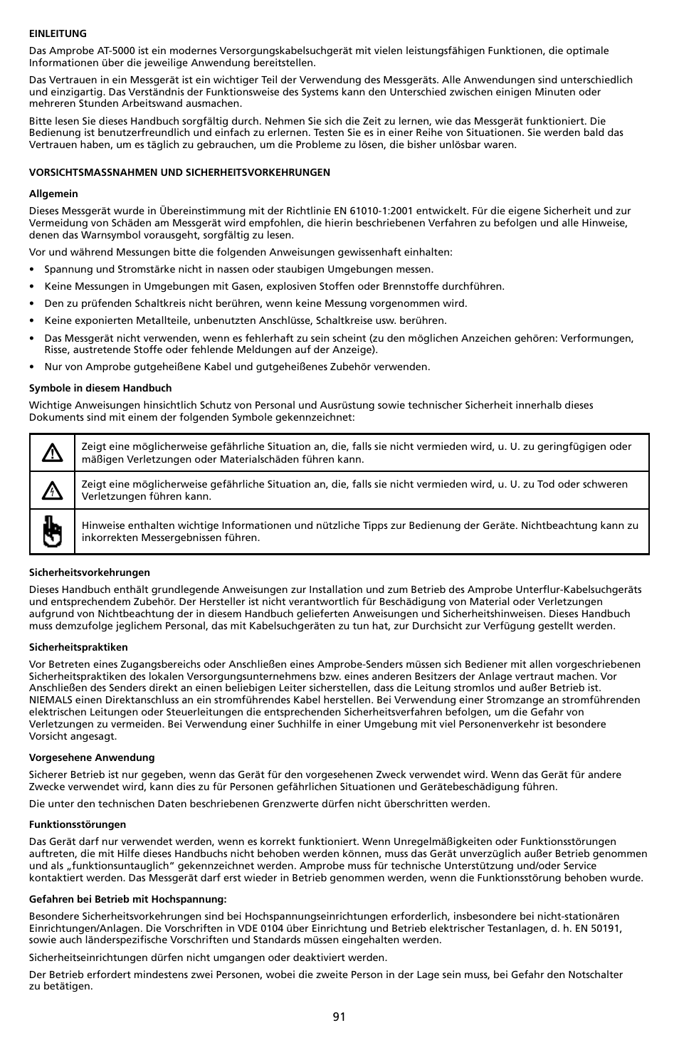 Amprobe AT-5000 Underground-Wire-Tracer User Manual | Page 93 / 256