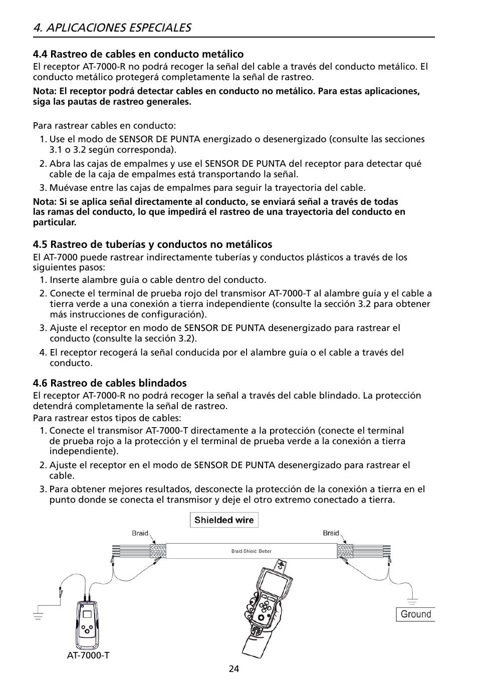 Aplicaciones especiales | Amprobe AT-7000 User Manual | Page 100 / 110