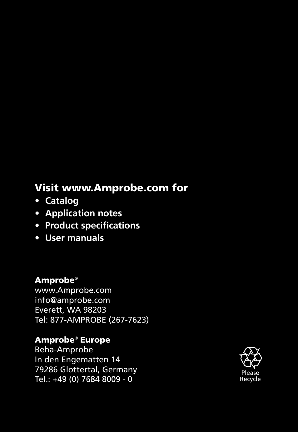 Amprobe AT-7000 User Manual | Page 110 / 110