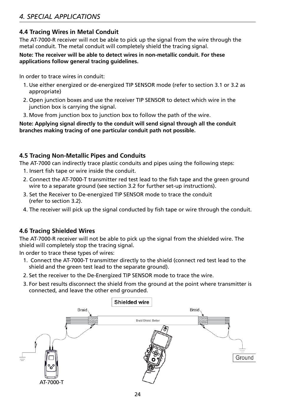 Special applications | Amprobe AT-7000 User Manual | Page 28 / 110
