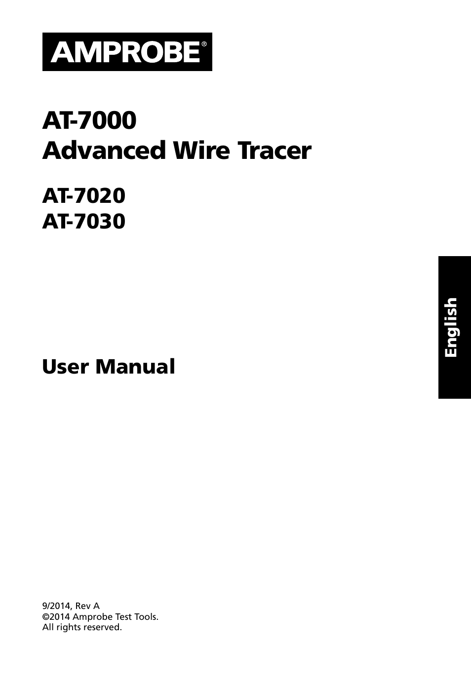 At-7000 advanced wire tracer, User manual | Amprobe AT-7000 User Manual | Page 3 / 110
