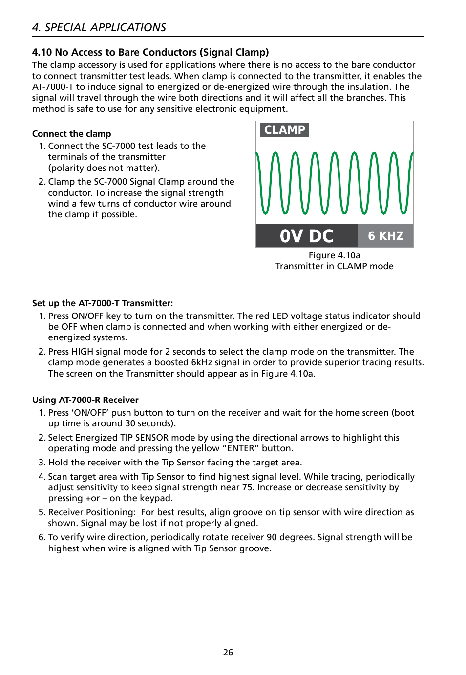 Special applications | Amprobe AT-7000 User Manual | Page 30 / 110