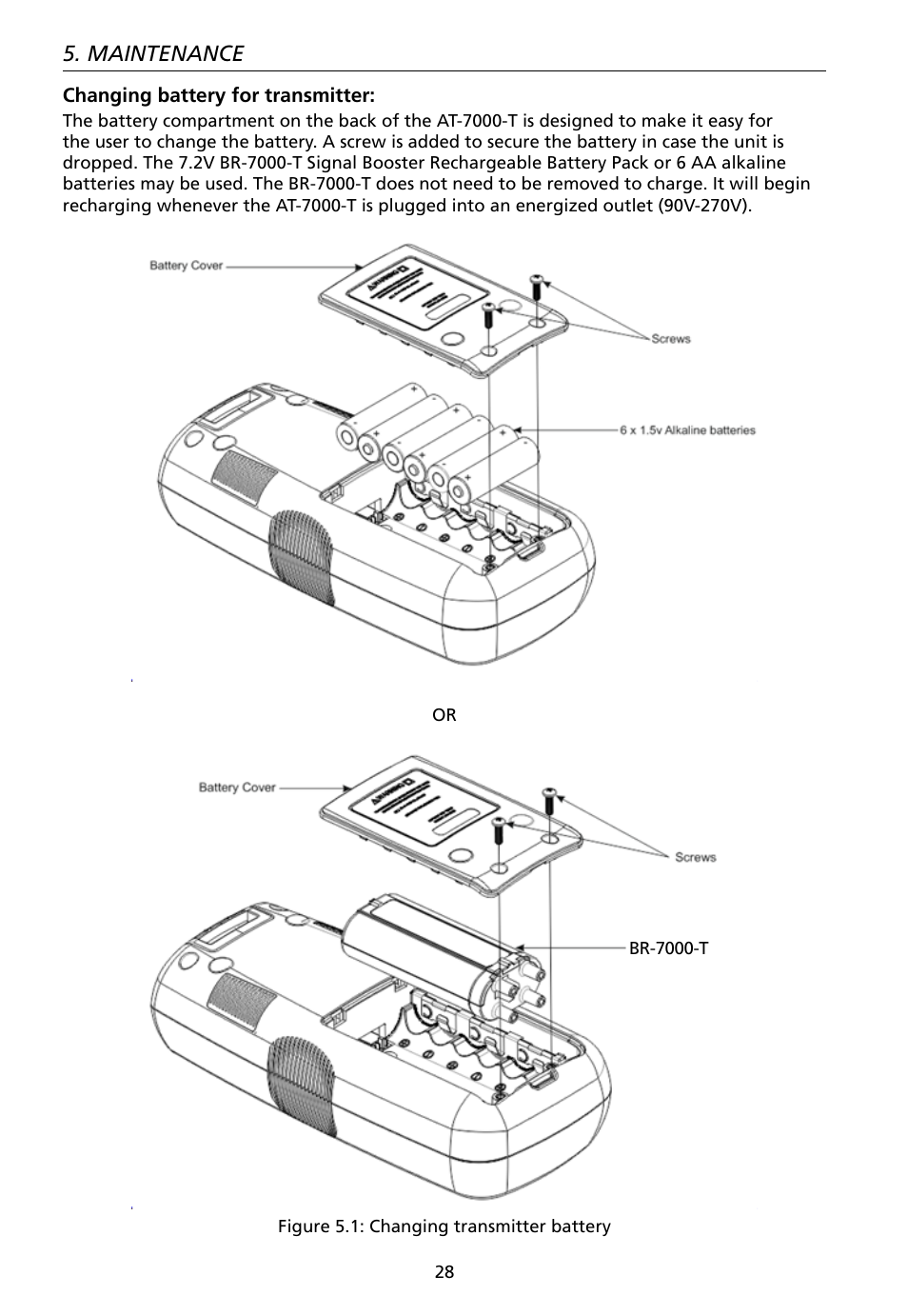 Maintenance | Amprobe AT-7000 User Manual | Page 32 / 110
