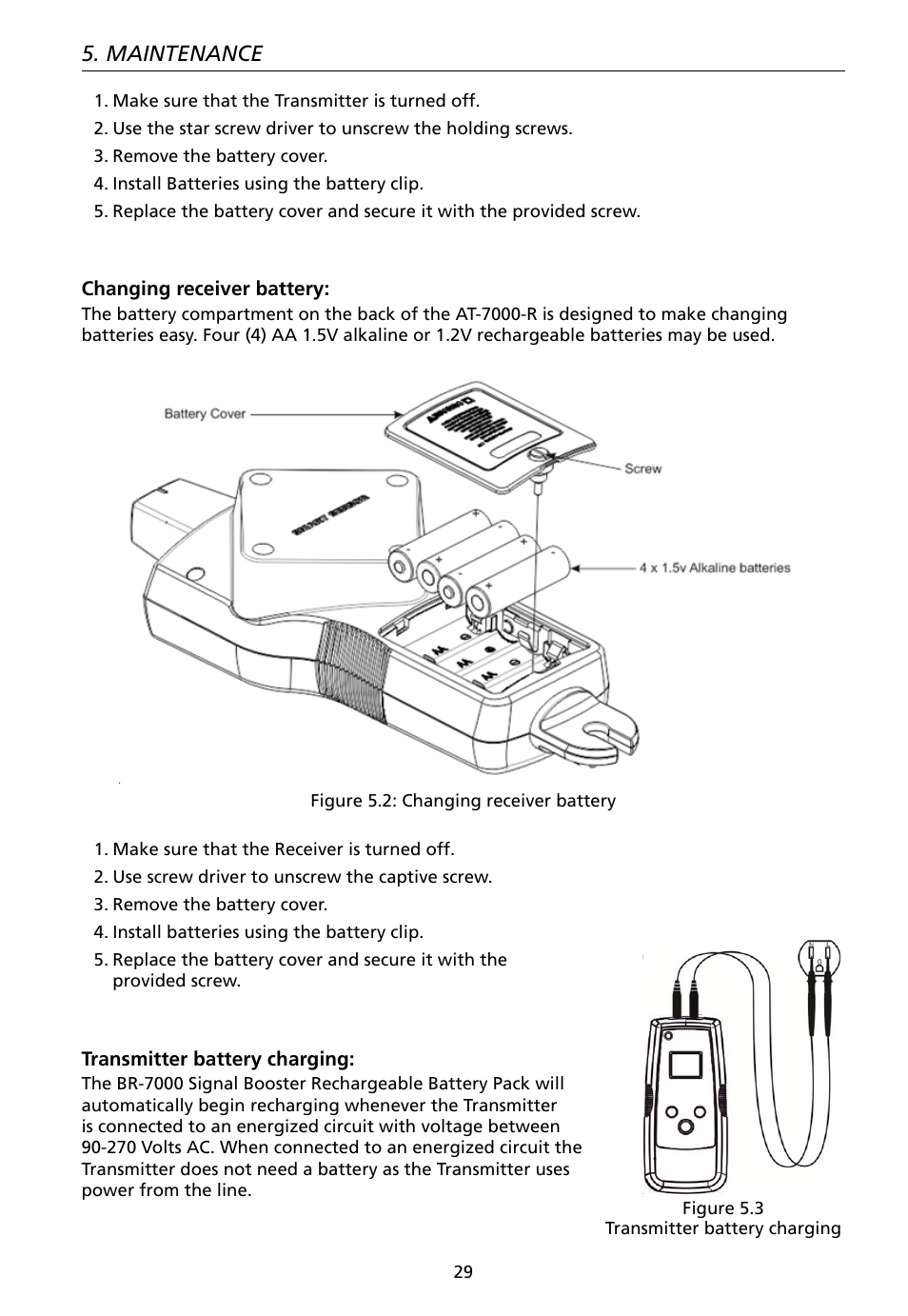 Maintenance | Amprobe AT-7000 User Manual | Page 33 / 110