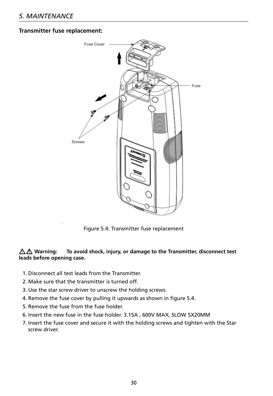 Maintenance | Amprobe AT-7000 User Manual | Page 34 / 110