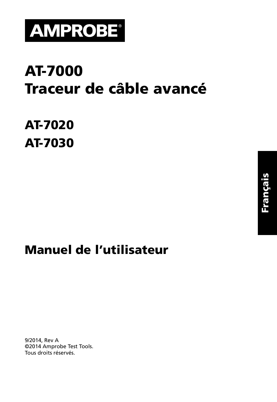 At-7000 traceur de câble avancé, Manuel de l’utilisateur | Amprobe AT-7000 User Manual | Page 39 / 110
