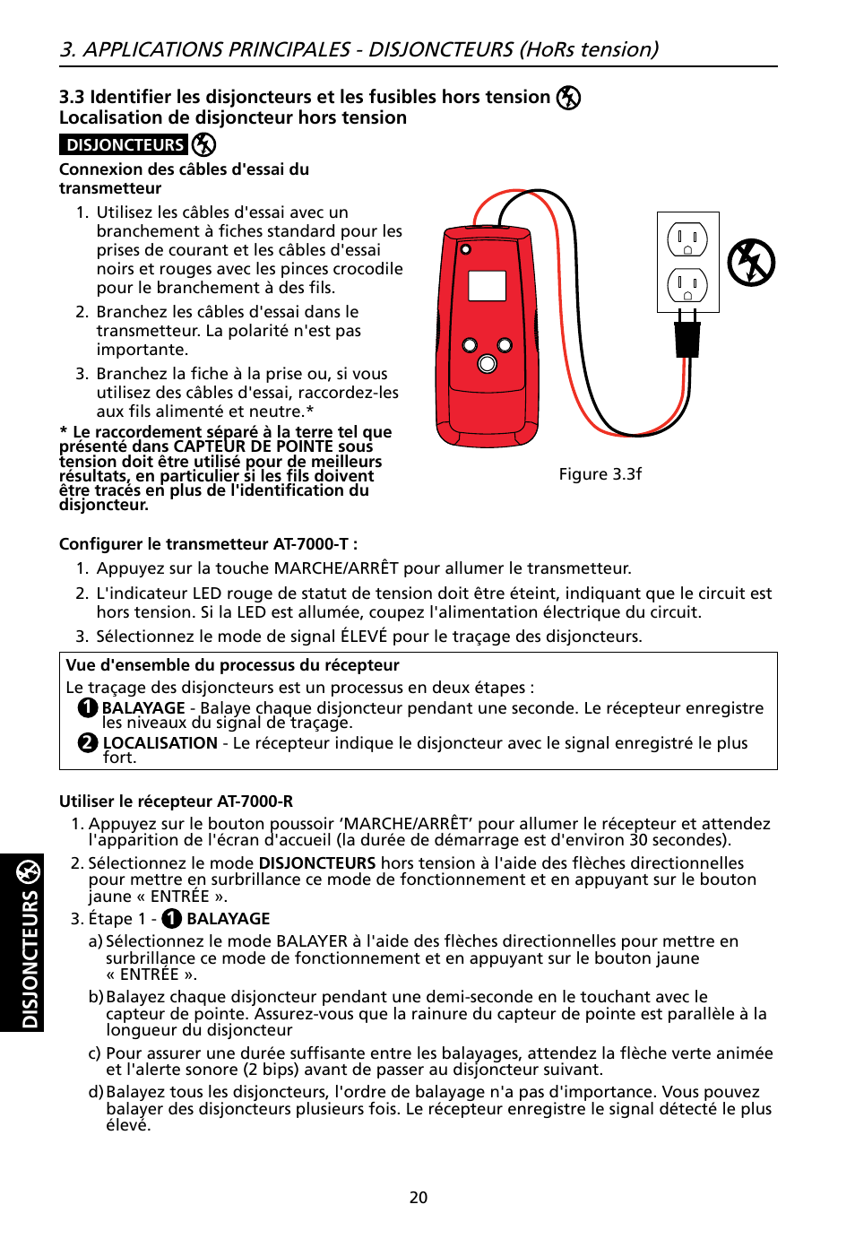 Disjoncteurs | Amprobe AT-7000 User Manual | Page 60 / 110