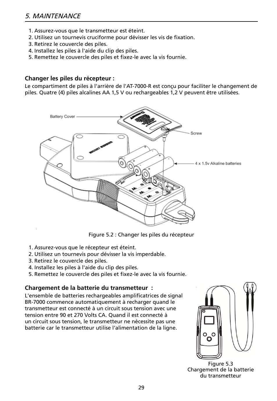 Maintenance | Amprobe AT-7000 User Manual | Page 69 / 110