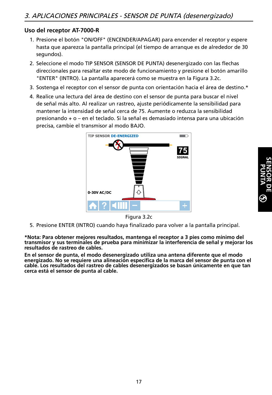 Sensor de punt a | Amprobe AT-7000 User Manual | Page 93 / 110