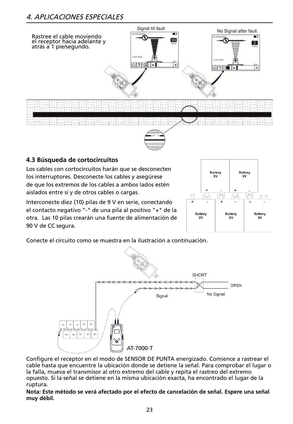 Aplicaciones especiales | Amprobe AT-7000 User Manual | Page 99 / 110