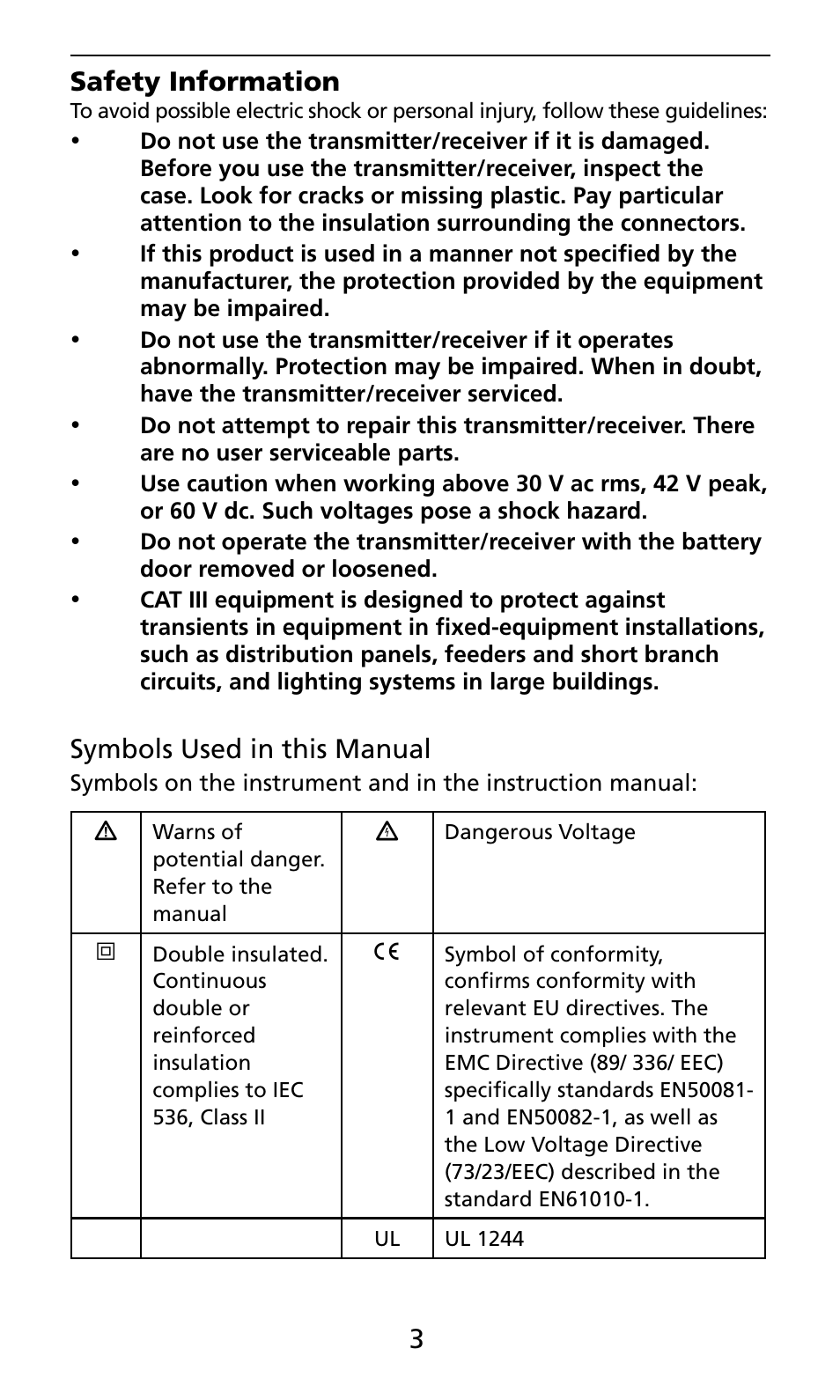 Amprobe ECB50A User Manual | Page 11 / 69