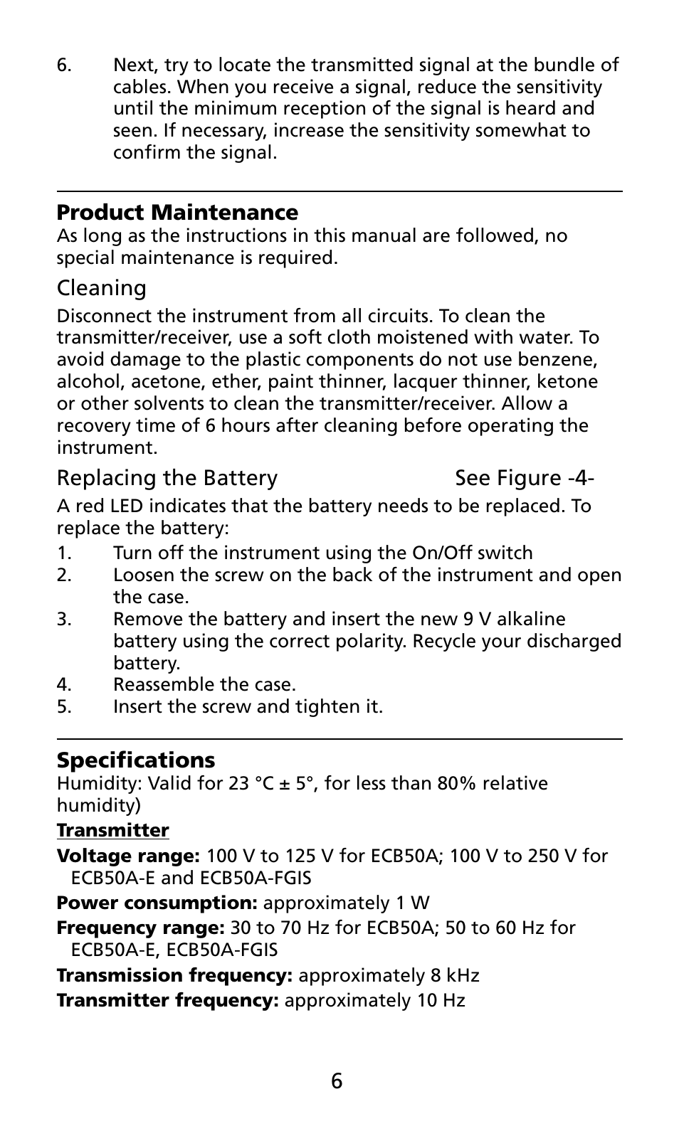 Amprobe ECB50A User Manual | Page 14 / 69