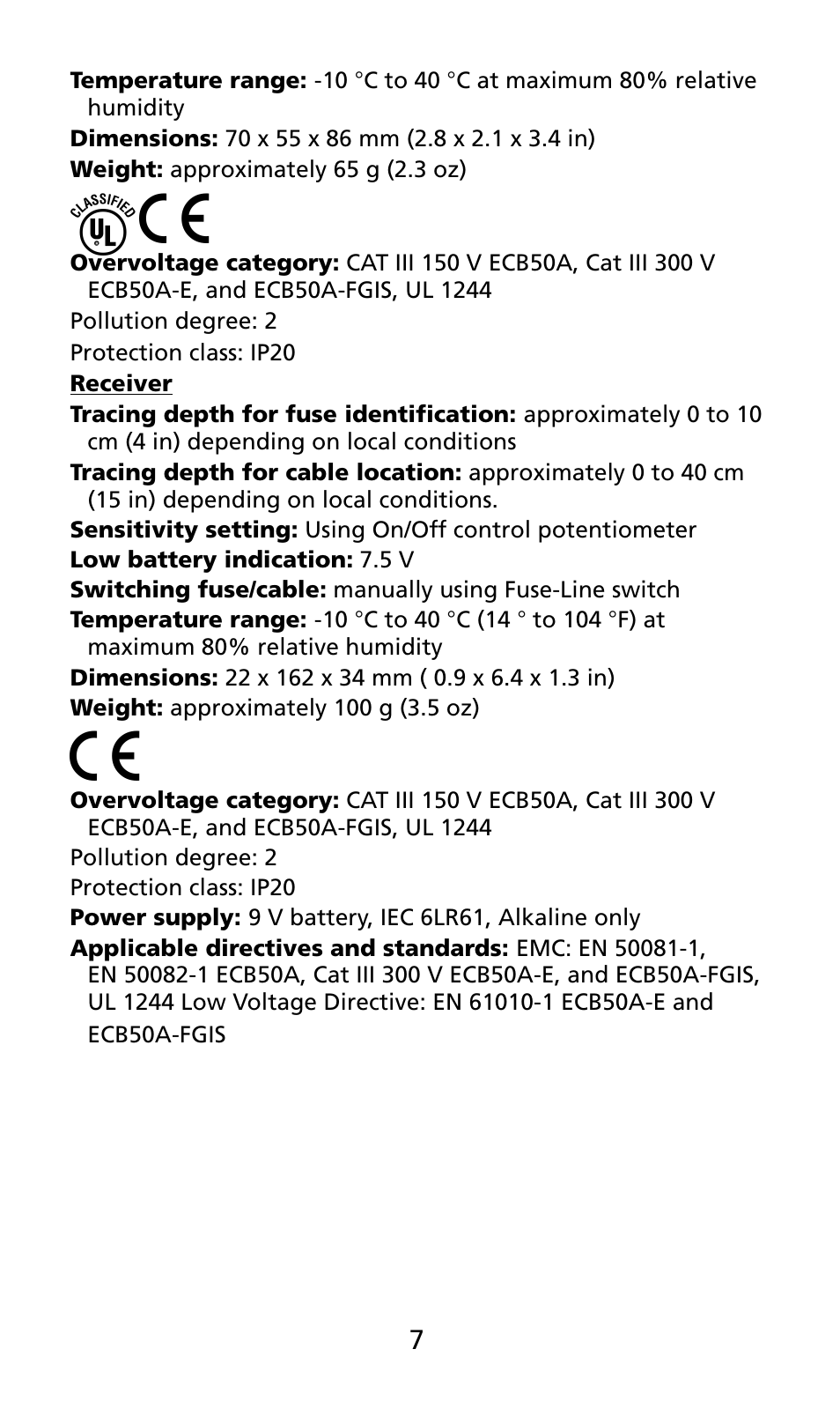 Amprobe ECB50A User Manual | Page 15 / 69