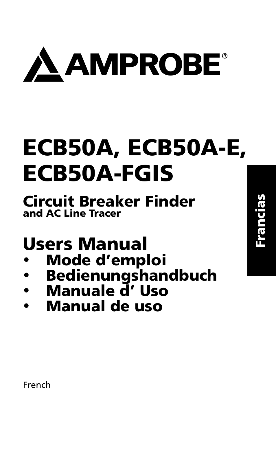 Users manual | Amprobe ECB50A User Manual | Page 21 / 69
