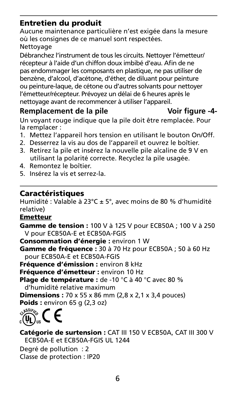 Amprobe ECB50A User Manual | Page 28 / 69
