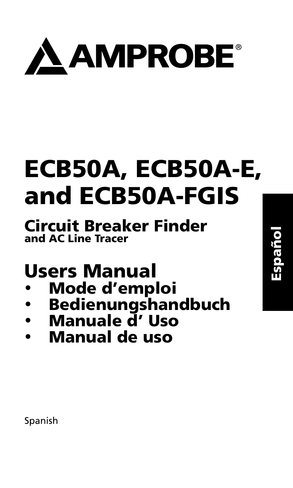 Users manual | Amprobe ECB50A User Manual | Page 57 / 69