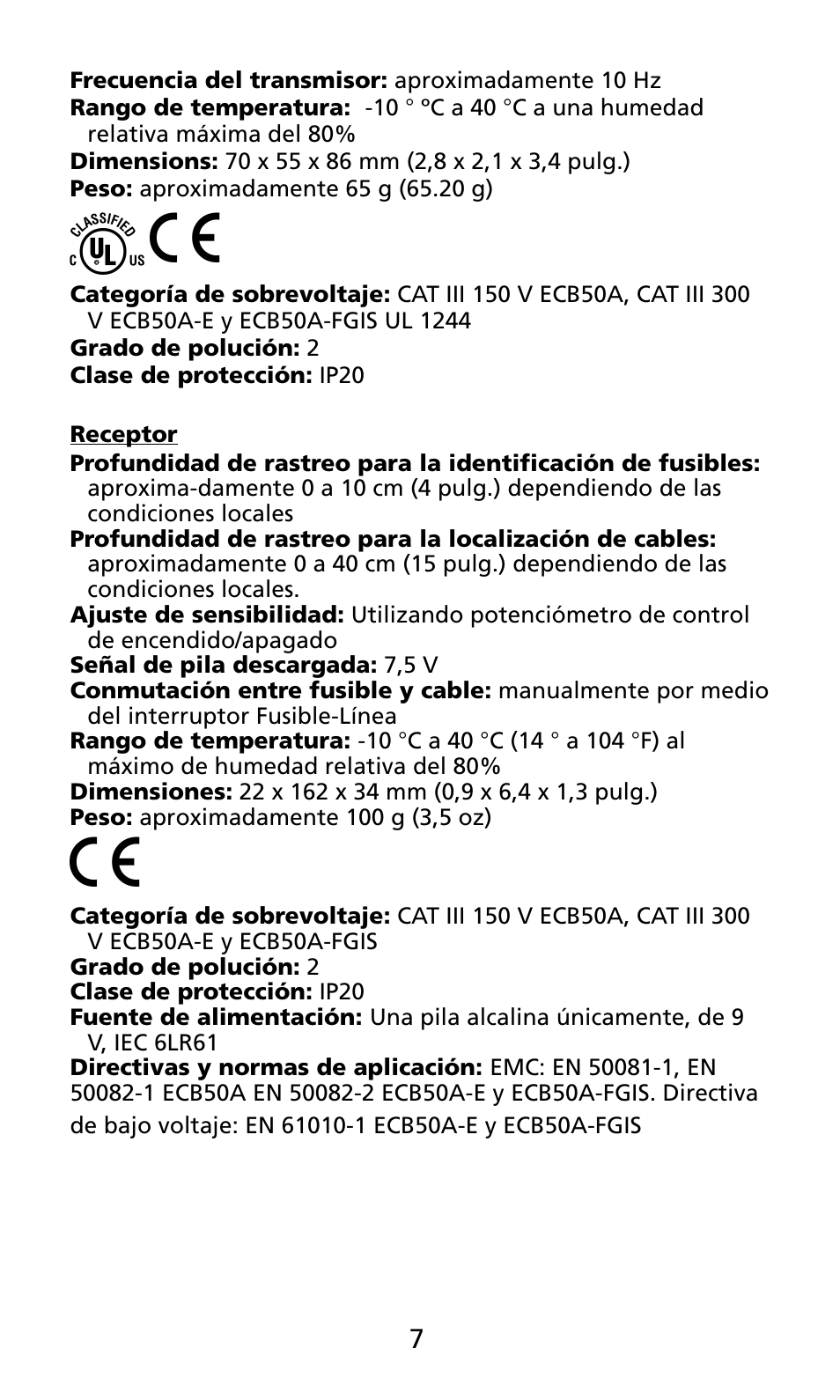 Amprobe ECB50A User Manual | Page 65 / 69