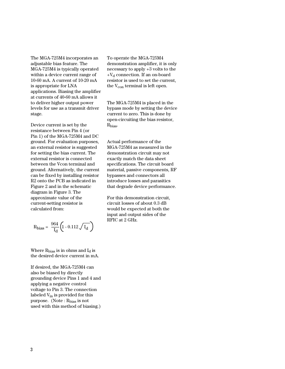 Avago Technologies MGA-725M4 User Manual | Page 3 / 4