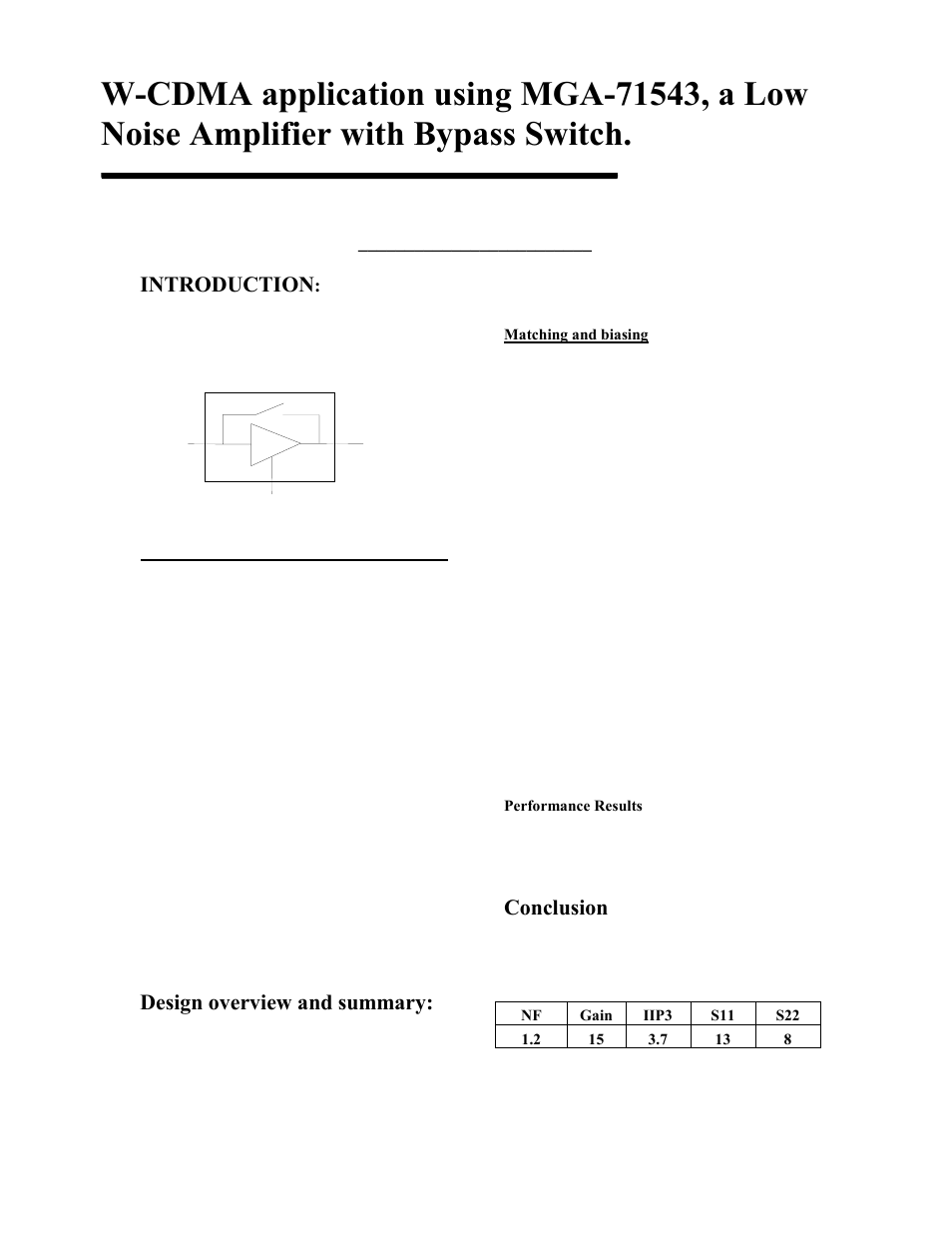 Avago Technologies MGA-71543 User Manual | 3 pages