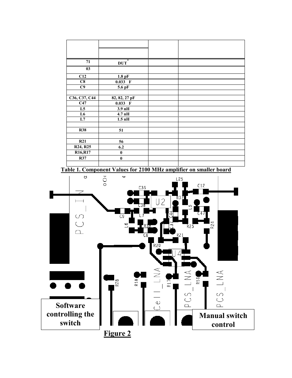 C36, c37, c44, R24, r25, R16,r17 | Avago Technologies MGA-71543 User Manual | Page 2 / 3