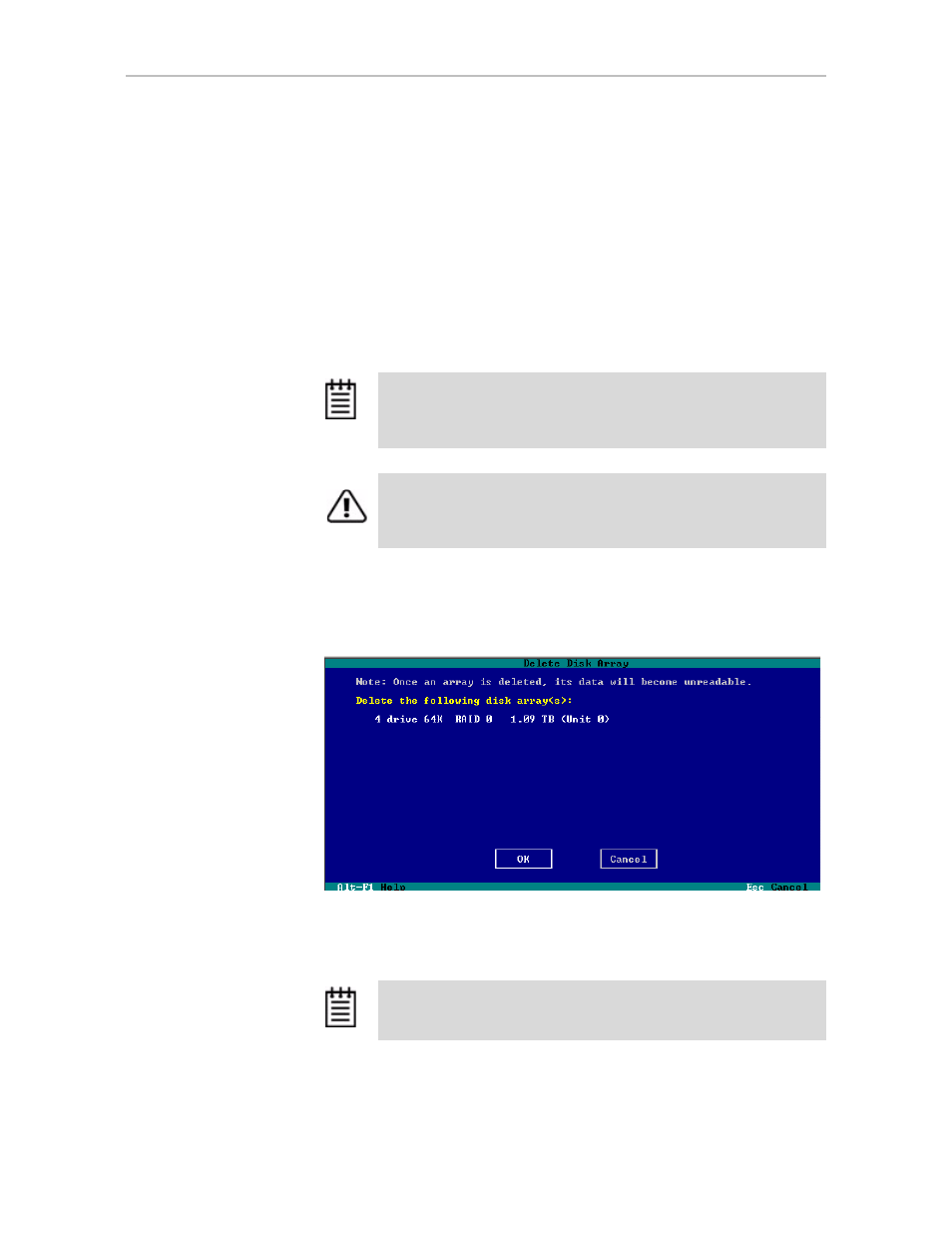 Deleting a unit through 3bm | Avago Technologies 3ware SAS 9750-16i4e User Manual | Page 136 / 380