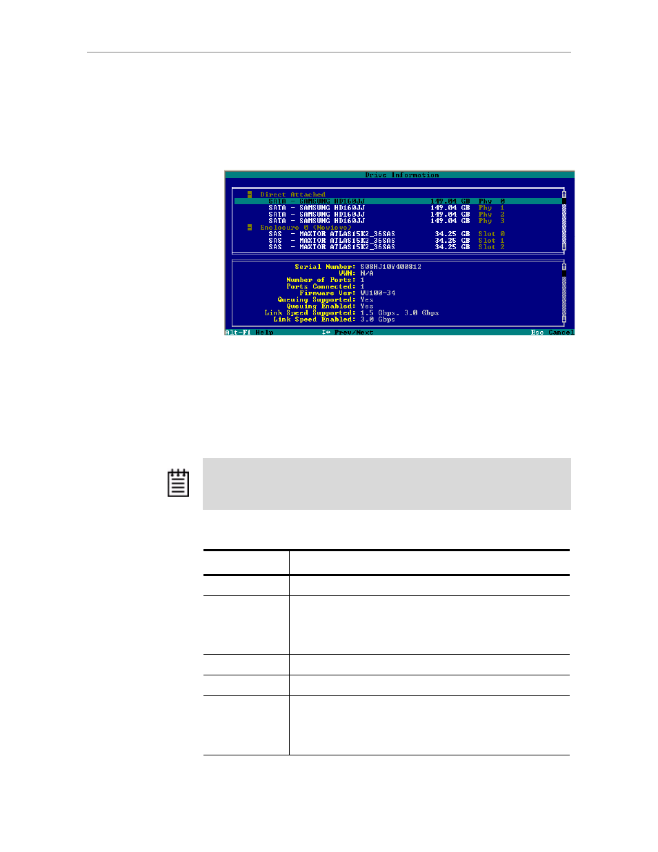 Enclosure drive led status indicators | Avago Technologies 3ware SAS 9750-16i4e User Manual | Page 148 / 380