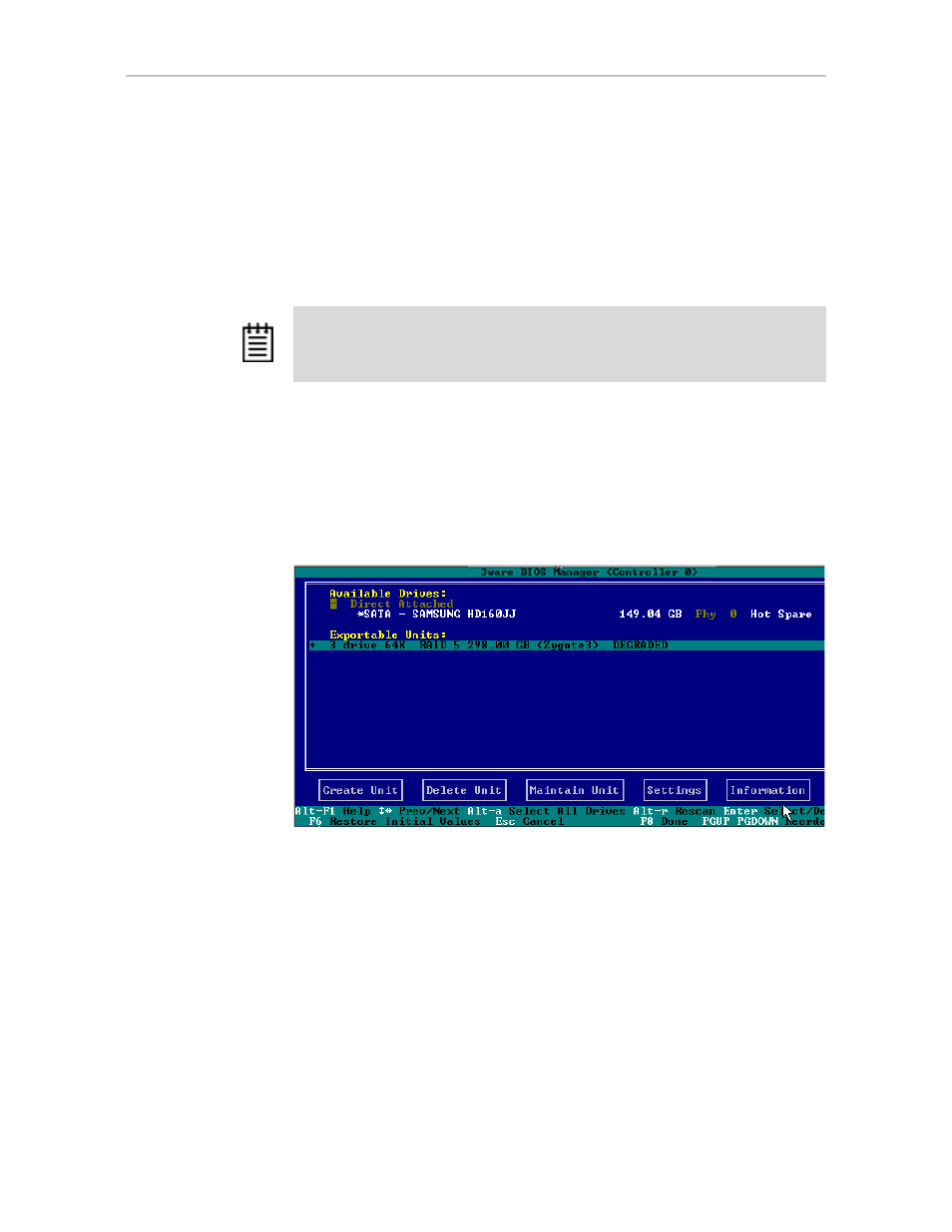 Rebuilding units through 3bm | Avago Technologies 3ware SAS 9750-16i4e User Manual | Page 168 / 380
