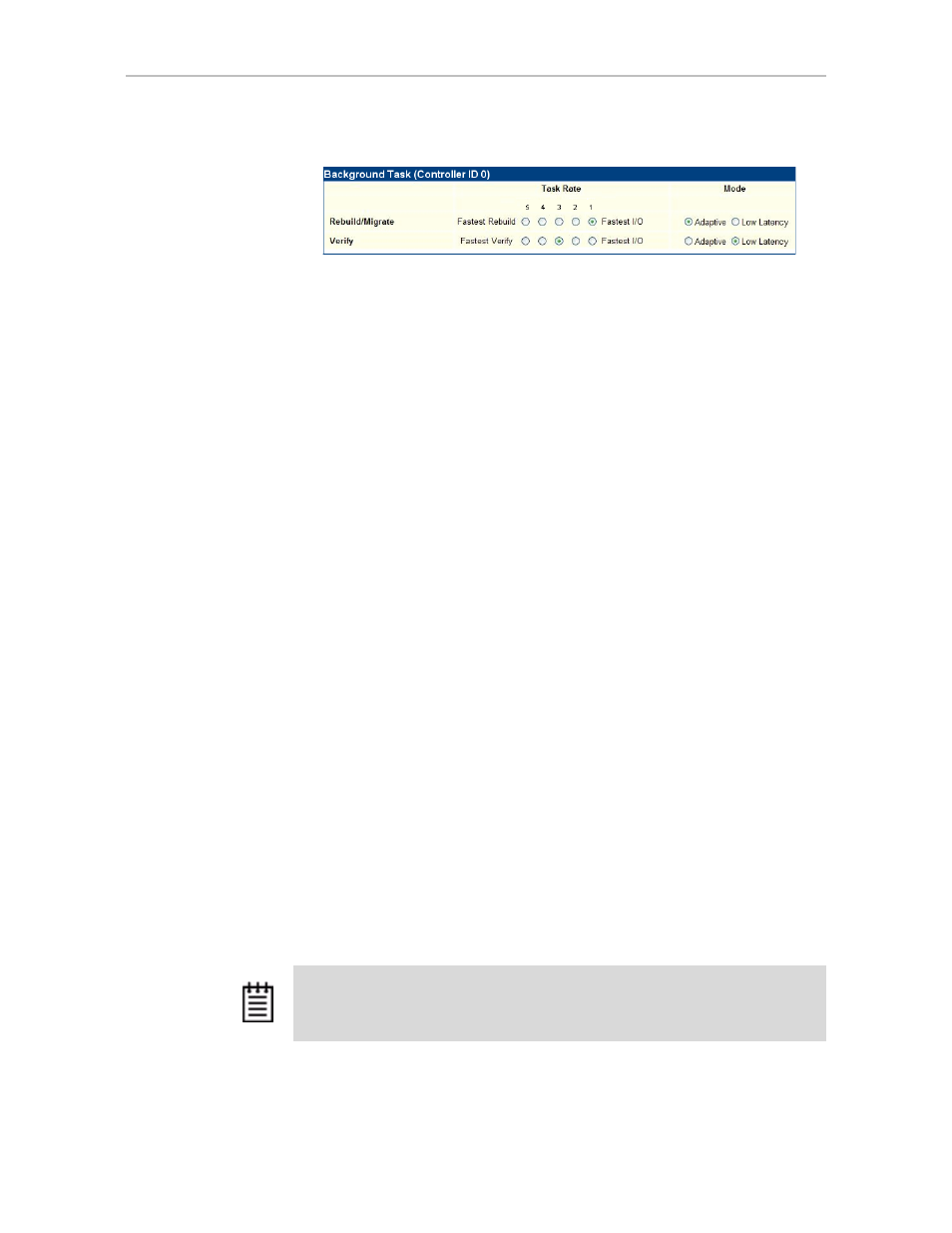 Background task prioritization, Scheduling background tasks | Avago Technologies 3ware SAS 9750-16i4e User Manual | Page 175 / 380