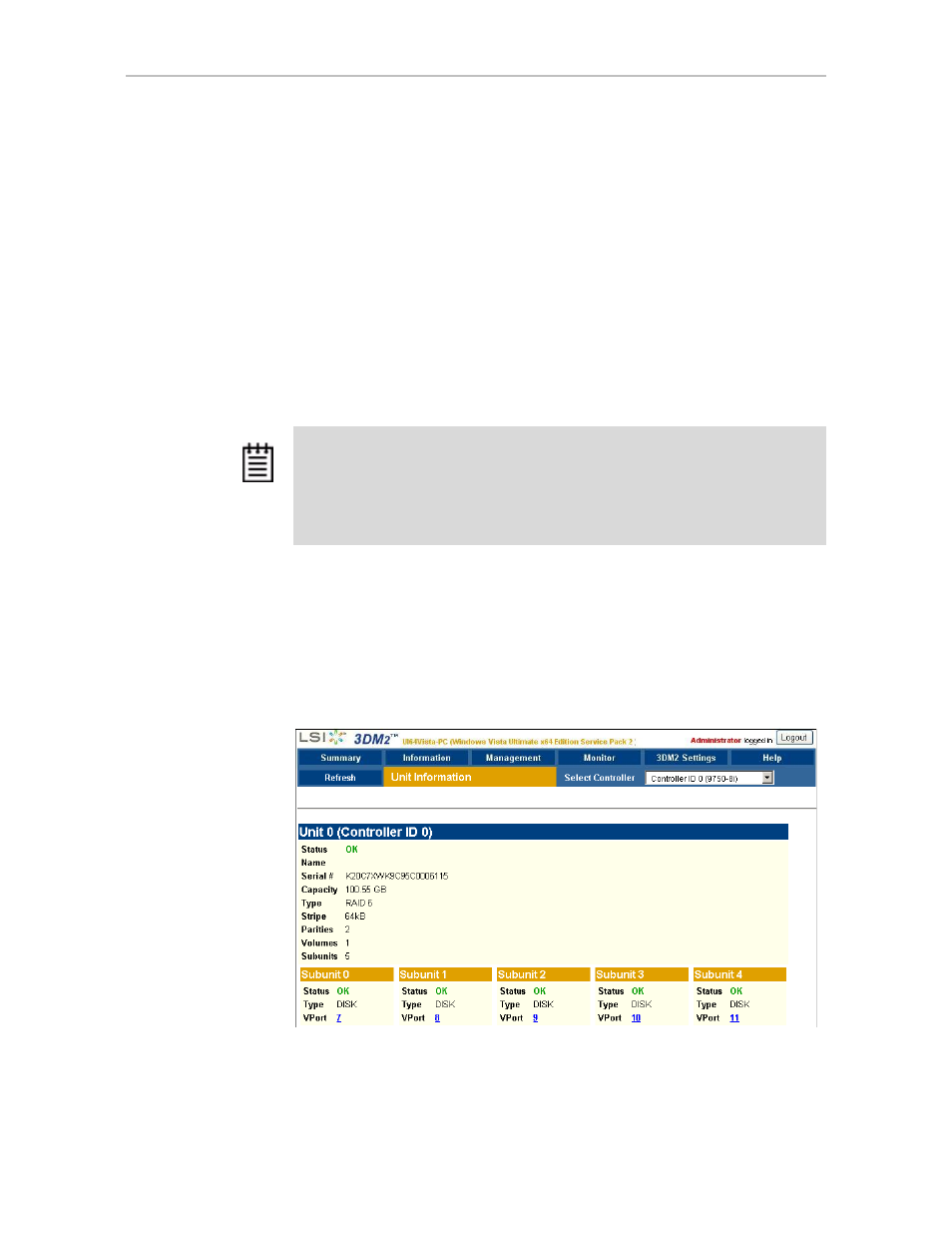 Unit details page | Avago Technologies 3ware SAS 9750-16i4e User Manual | Page 205 / 380