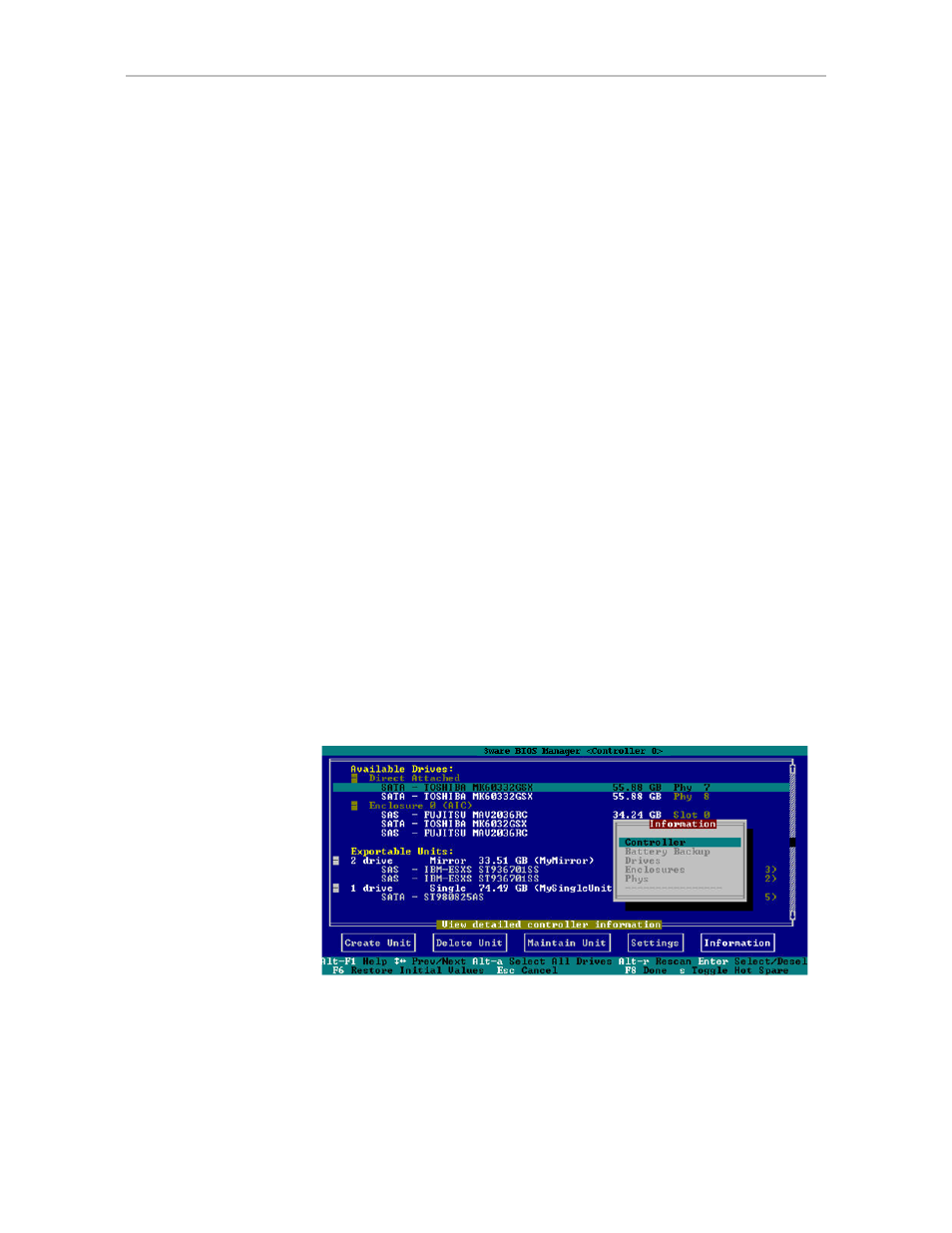 Changing bios settings | Avago Technologies 3ware SAS 9750-16i4e User Manual | Page 54 / 380