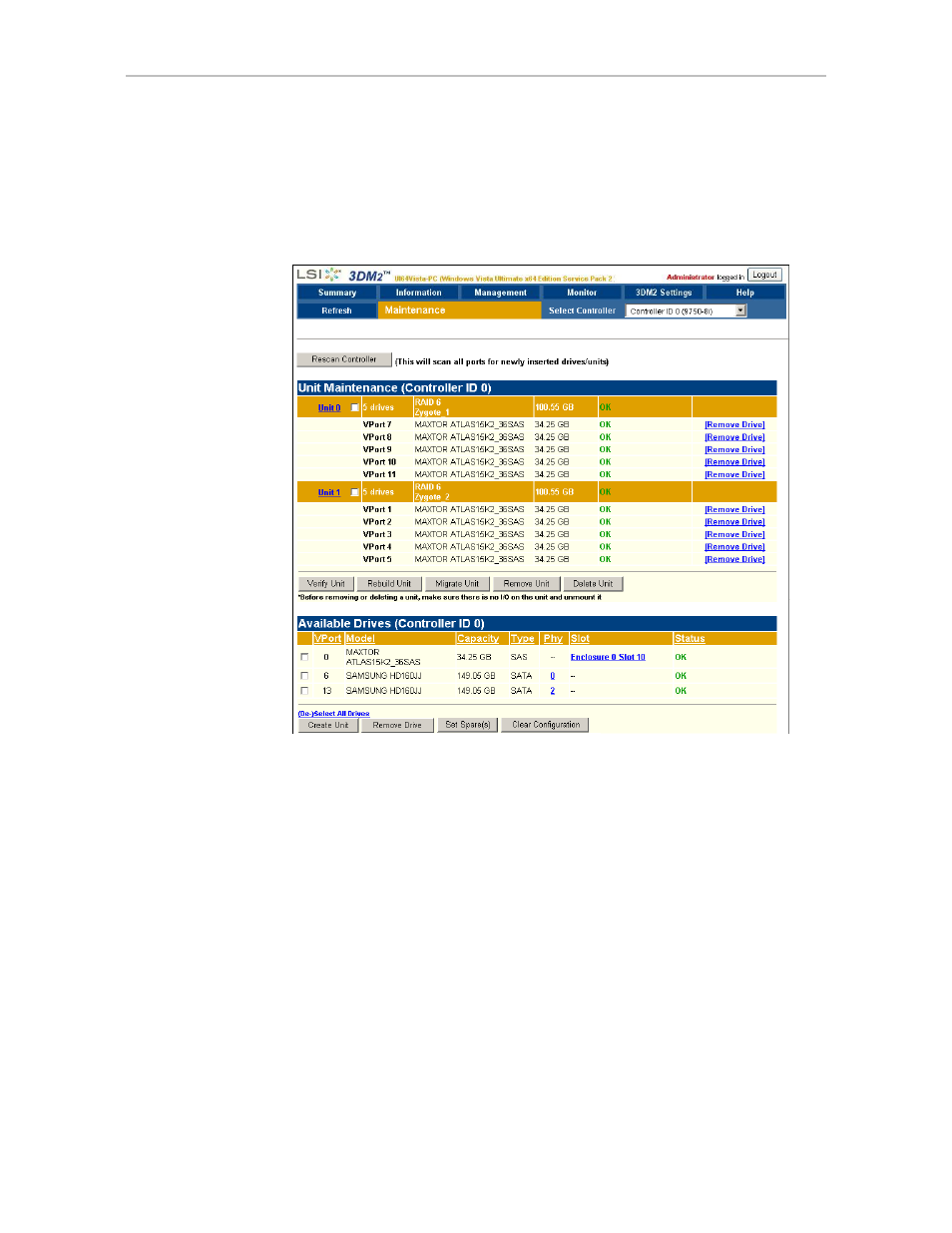 Creating a unit through 3dm2 | Avago Technologies 3ware SAS 9750-16i4e User Manual | Page 95 / 380