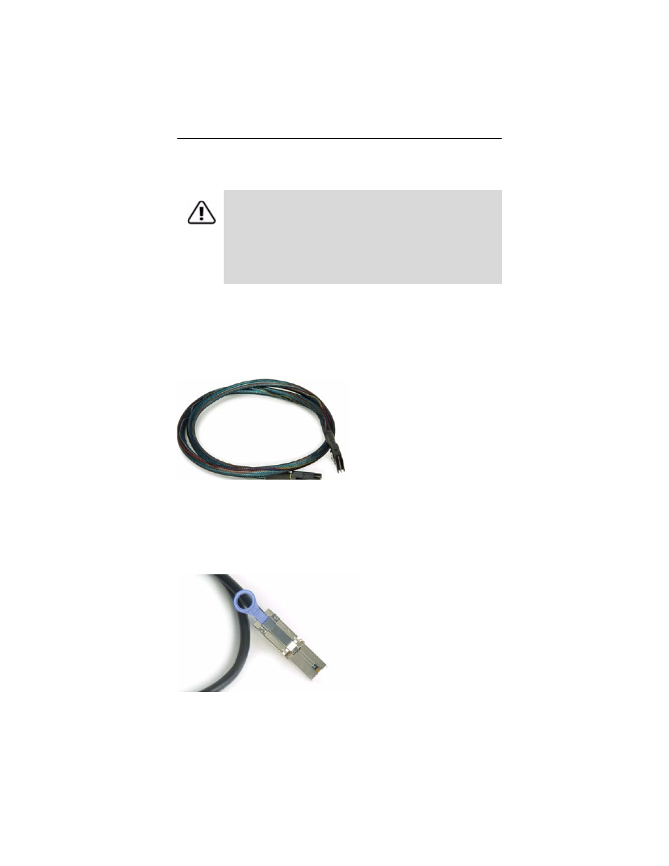 Cables, Internal sff-8087 cable with sideband support, External sff-8088 cable | Avago Technologies 3ware SAS 9750-16i4e User Manual | Page 11 / 48